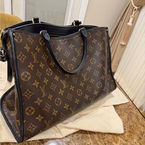 Louis Vuitton Classic Monogram Tote in Brown and Black